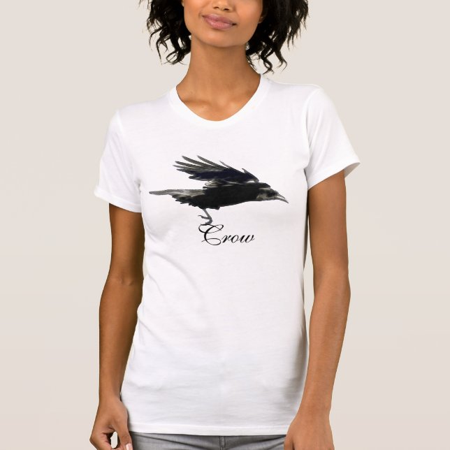 Flying Black CROW Art T-Shirt (Front)