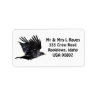 Flying Black Raven Photo Labels