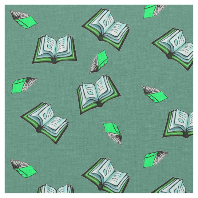 Flying Books! Fabric (Close Up)