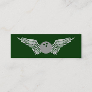 flying bowling ball mini business card