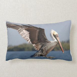 Flying brown pelican MoJo Pillow