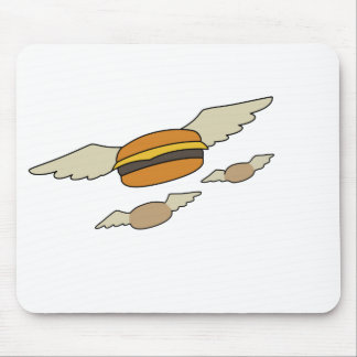 Flying burger burgers funny bob bobs bob's hamburg mouse pad
