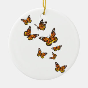 Flying Butterflies - Butterfly Lover Gardener Ento Ceramic Ornament