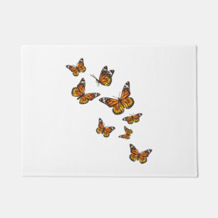 Flying Butterflies - Butterfly Lover Gardener Ento Doormat