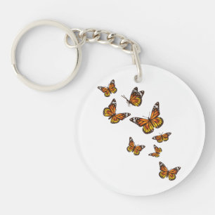 Flying Butterflies - Butterfly Lover Gardener Ento Key Ring