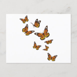 Flying Butterflies - Butterfly Lover Gardener Ento Postcard