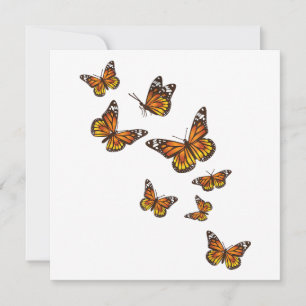 Flying Butterflies - Butterfly Lover Gardener Ento Thank You Card