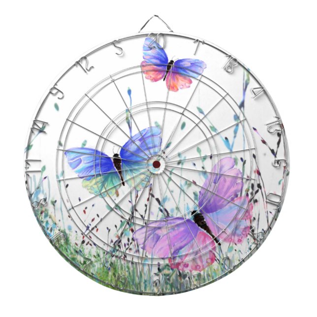 Flying Butterflies Dart Board (Front)