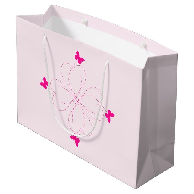 Flying Butterflies Gift Bag (Back Angled)