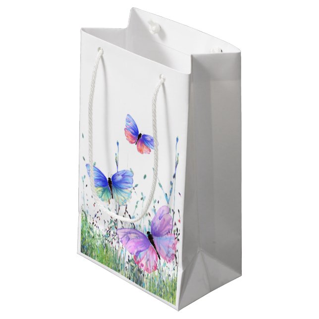 Flying Butterflies Gift Bag (Front Angled)