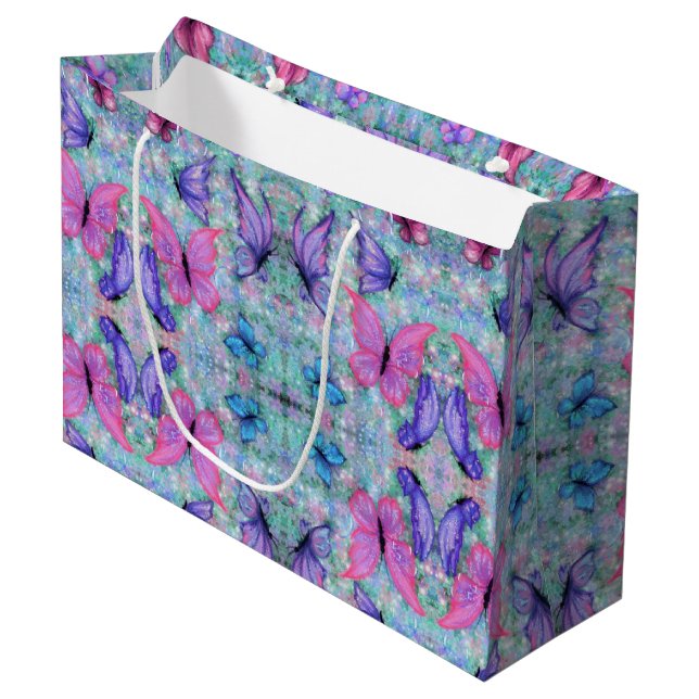 Flying Butterflies Gift Bag (Front Angled)