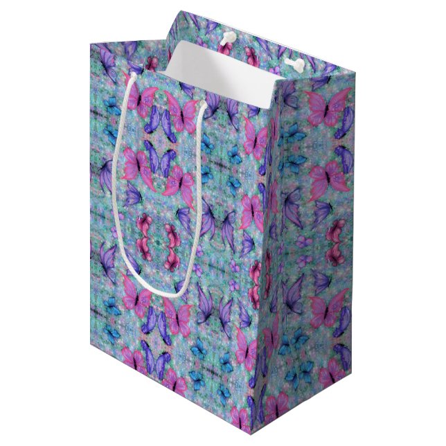 Flying Butterflies Gift Bag (Front Angled)