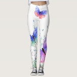 Flying Butterflies Leggings<br><div class="desc">Leggings with Spring Joy Colourful Butterflies Flying in Nature Watercolor Painting Butterfly and Flowers - Choose / Add Your Favourite Text / Colour - Make Your Unique Gift - Resize and move or remove and add elements with customisation tool ! - Drawing and Design by MIGNED. You can also transfer...</div>