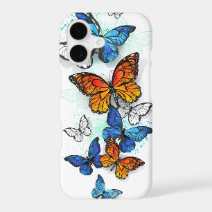 Flying Butterflies Morpho and Monarch