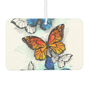 Flying Butterflies Morpho and Monarch Car Air Freshener