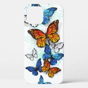 Flying Butterflies Morpho and Monarch iPhone 12 Case