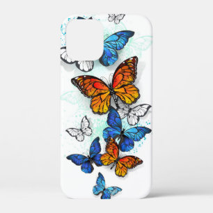 Flying Butterflies Morpho and Monarch iPhone 12 Mini Case