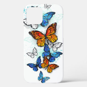 Flying Butterflies Morpho and Monarch iPhone 12 Case