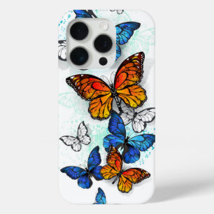 Flying Butterflies Morpho and Monarch iPhone 15 Pro Case