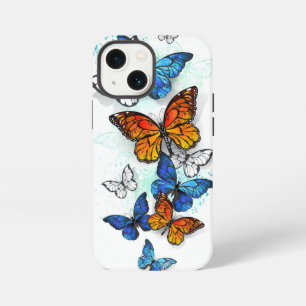Flying Butterflies Morpho and Monarch iPhone 13 Mini Case