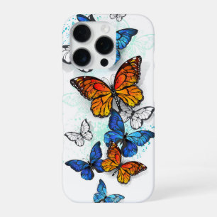 Flying Butterflies Morpho and Monarch iPhone 16 Pro Case