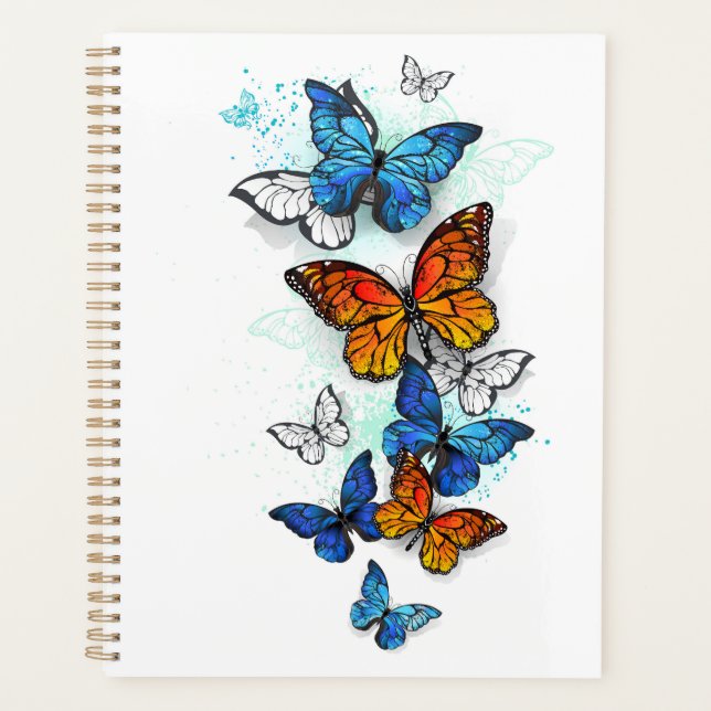 Flying Butterflies Morpho and Monarch Planner (Front)