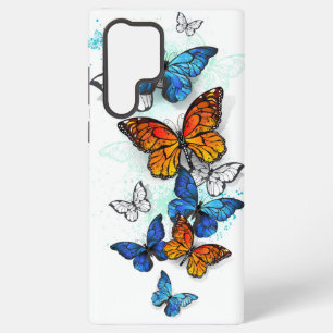 Flying Butterflies Morpho and Monarch Samsung Galaxy Case