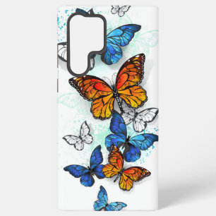 Flying Butterflies Morpho and Monarch Samsung Galaxy Case