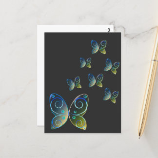 flying butterflies nature hoodie postcard