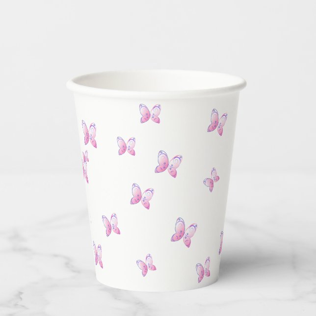 flying butterflies nature paper cups (Front)