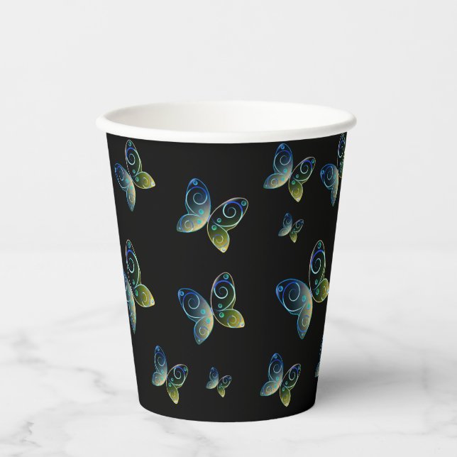 flying butterflies nature paper cups (Front)