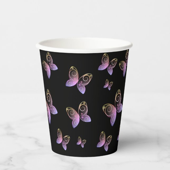 flying butterflies nature paper cups (Front)