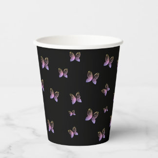 flying butterflies nature paper cups