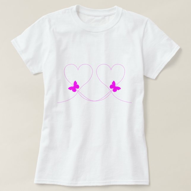 Flying Butterflies T-Shirt (Design Front)