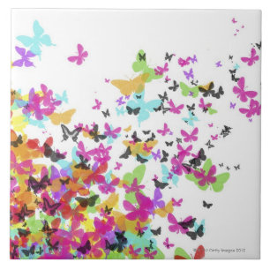 Flying Butterflies Tile