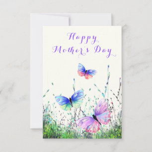 Flying Butterfly Mother's Day Card