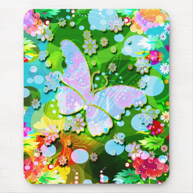 Flying Butterfly Mouse Pad (Front)