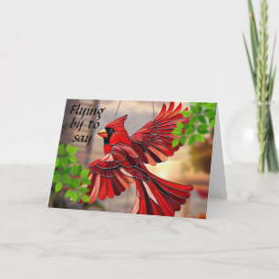 FLYING BY TO SAY HAVE MERRY CHRISTMAS DAY HOLIDAY CARD