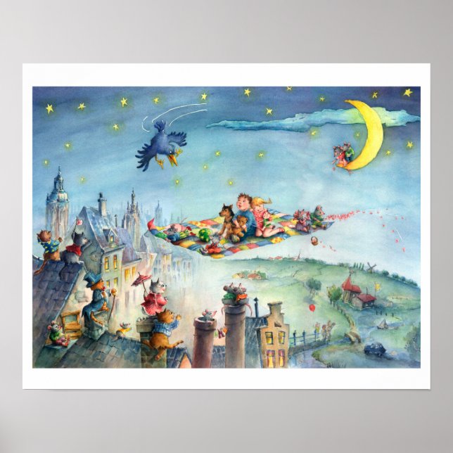 Flying Carpet Childrens Poster (Front)