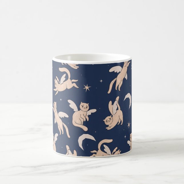 Flying Cat Galaxy  Coffee Mug (Center)