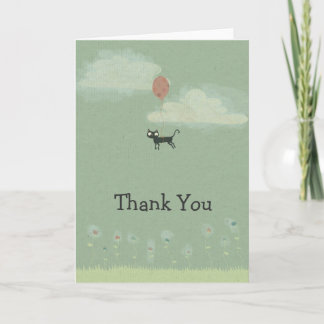 Flying Cat thank you card