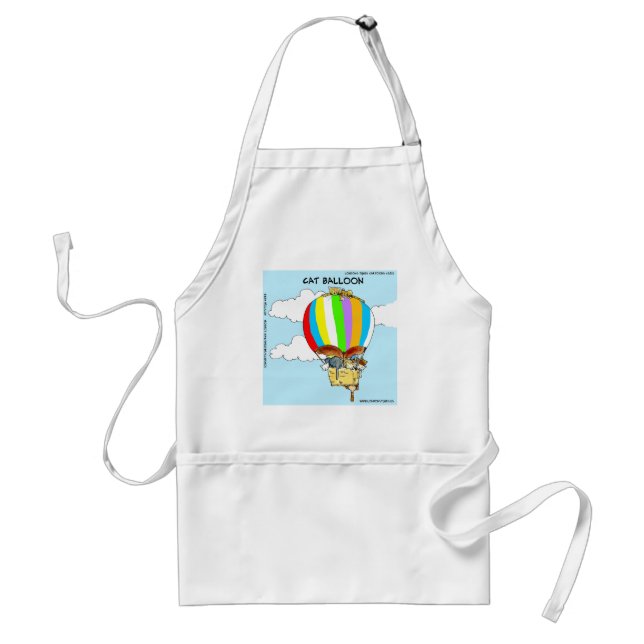 Flying Cats Funny Cartoon Standard Apron (Front)