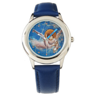 FLYING CHRISTMAS ANGEL IN BLUE SKY WATCH