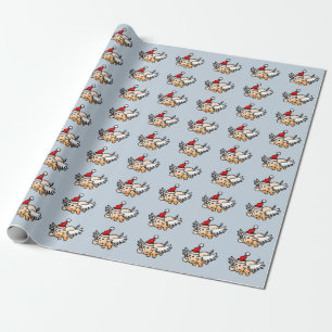 Flying Christmas Pig Wrapping Paper