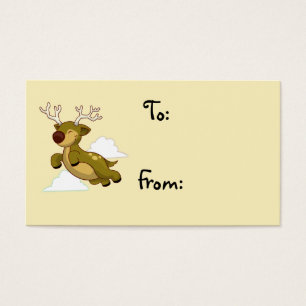 Flying Christmas Reindeer Gift card