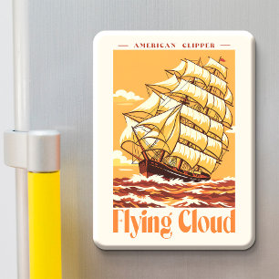 Flying Cloud American Clipper Ship Vintage Poster Magnet