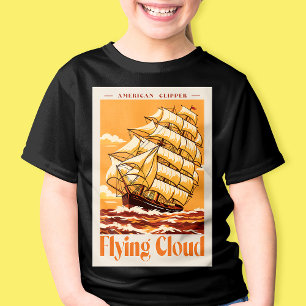 Flying Cloud American Clipper Ship Vintage Poster T-Shirt