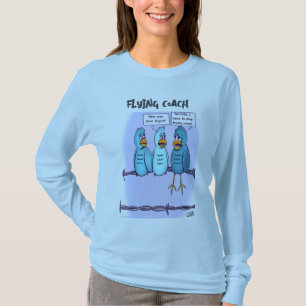 Flying Coach Navy Women's Long-Sleeved T-Shirt