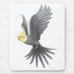 Flying Cockatiel Mousepad