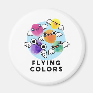 Flying Colours Funny Colourful Wings Pun  Magnet